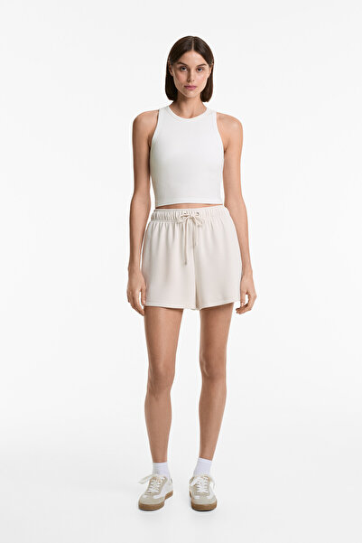 Oysho Rib modal blend long tank top