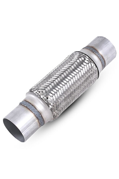 Monlion Egzoz Spiral Flex Borusu,51mmx 240mm Üniversal Tip,  Paslanmaz Çelik Çift Örgülü Flex Borusu