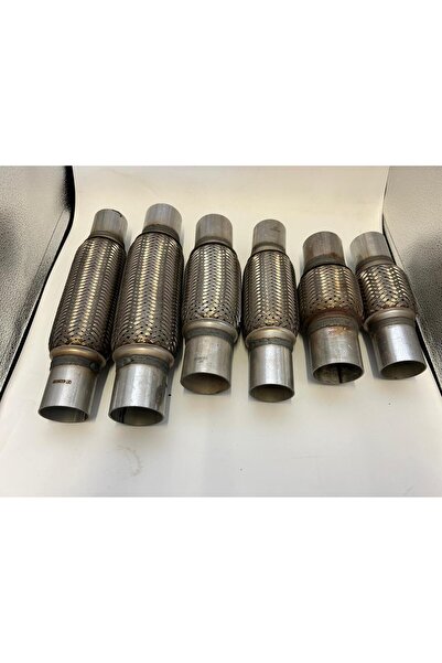 Monlion Egzoz Spiral Flex Borusu,51mmx 295mm Üniversal Tip,  Paslanmaz Çelik Çift Örgülü Flex Borusu