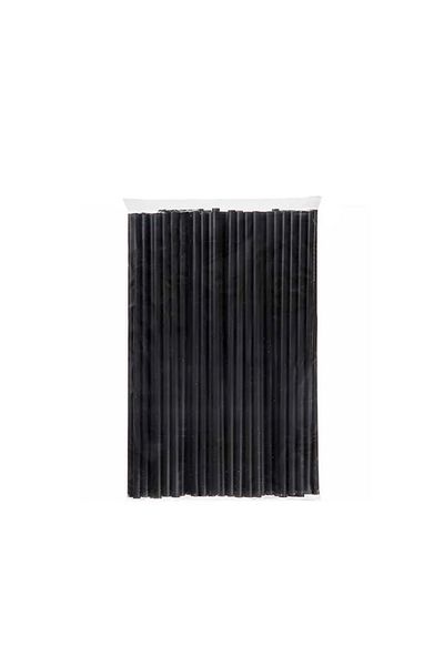 mumcu Black Frozan Thick Burger Straws 300 Pieces