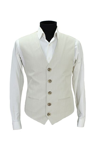 MENTOR REGALO V-Collar Bone Color Printed Men's Vest Regular Fit with Buttons