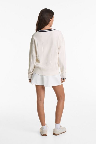 Oysho Contrast trim knit jumper