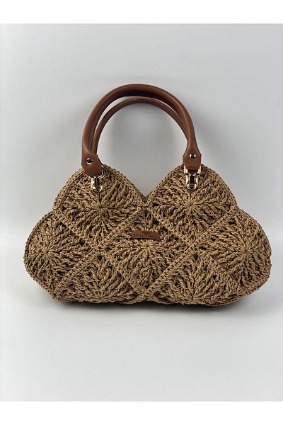 PACHİRA Paper Rope Handle Bag, 38 cm Model Pramit Long 24 Cm, Body 20 cm Handle 47 cm