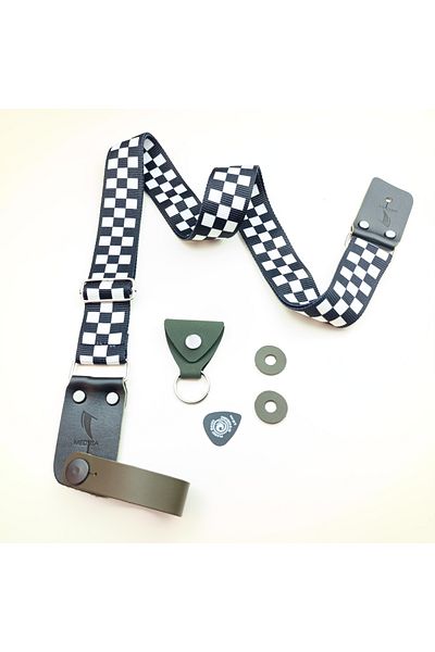 MEDUSA Strapy Lock with Damas Electronic Guitar Accent, Pen Case and Kafore Connection Attacher