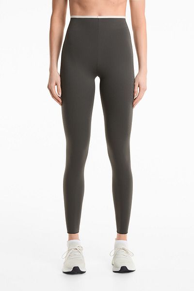 Oysho Perfect-adapt perforated high rise 65cm ankle-length leggings