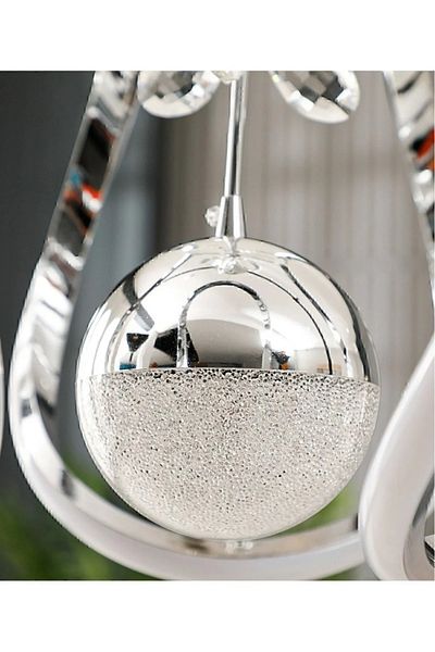 lüx aydınlatma Si̇na Chrome 4 Ball Living Room Chandelier