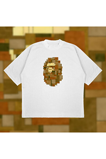 PURE POWER Tricou A Bathing Ape X Adam Lister Boxy Fit supradimensionat unisex tricou – cu imprimeu |   Îmbrăcăminte de stradă