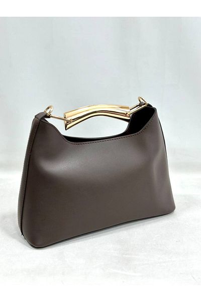 OzBeauty Кожена чанта Boomerang Black - Златна