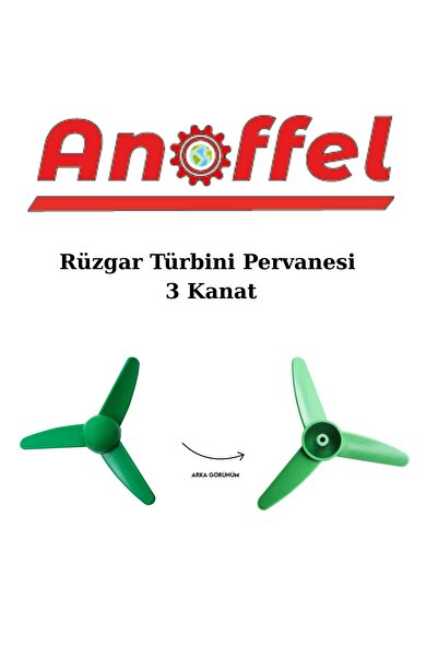 Anoffel Rüzgar Türbini Pervanesi 3 Yaprak Mini Deney Pervanesi 5 adet
