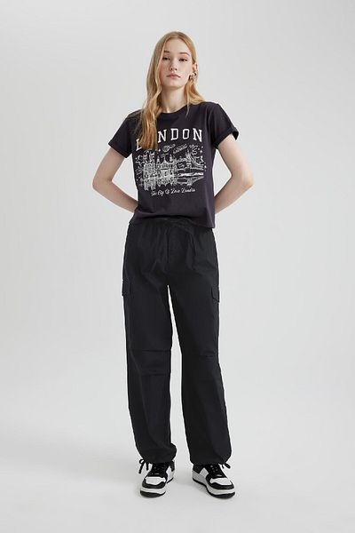 DeFacto Coool Fitted Printed Short Sleeve T-Shirt B7060AX24SM