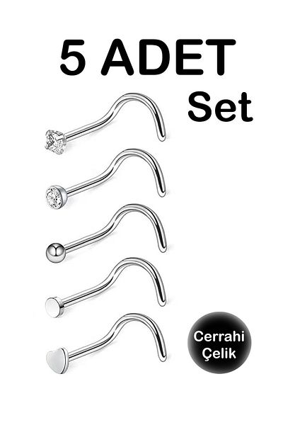 MORNEVA Surgical Steel - Stone, Heart and Knife Set (5 Pieces)