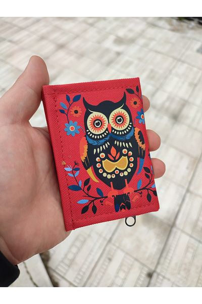JANJAN Velcro Children's Wallet Sports Wallet Zipper Wallet Printed Wallet Owl Wallet