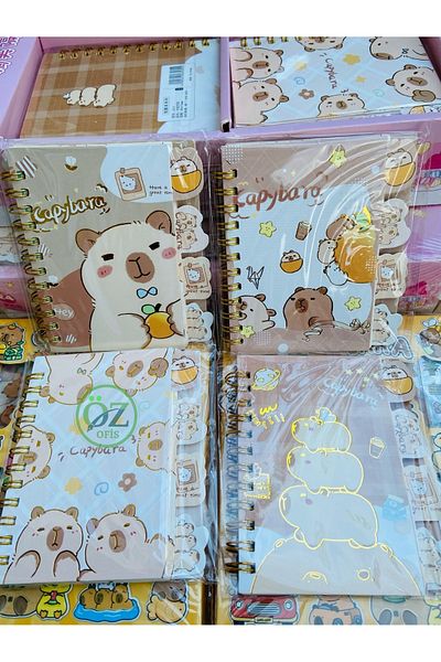 ÖZ OFİS Capybara Capybara 120 Page Ruled Notebook with Bookmark 1 Piece