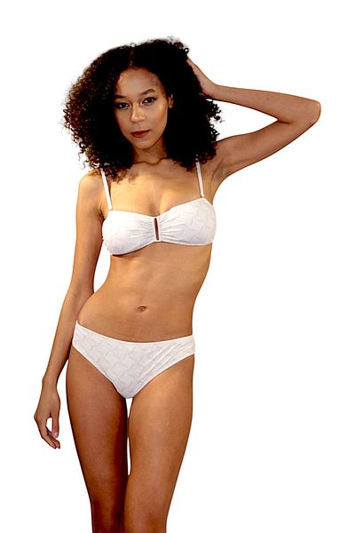 shra mayo Strapless Bikini Suit