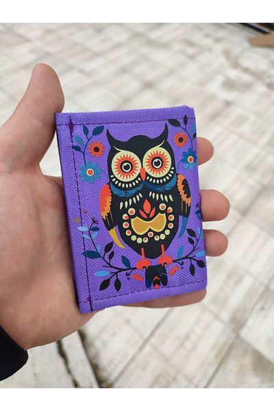 JANJAN Velcro Children's Wallet Sports Wallet Zipper Wallet Printed Wallet Owl Wallet