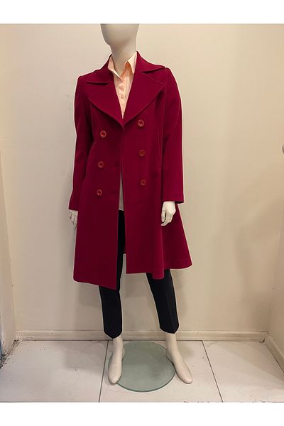 Pitti Palton căptușit cu nasturi de damă Bordeaux 70536
