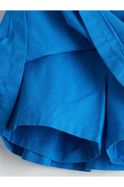 LC Waikiki Fusta scurtă pentru fete LCW cu talie elastică în amestec de in