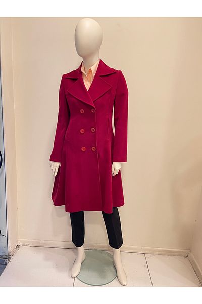 Pitti Palton căptușit cu nasturi de damă Bordeaux 70536