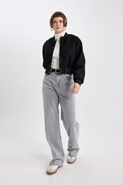 DeFacto Μπουφάν Bomber με μονόχρωμο κολάρο C0190ax23au