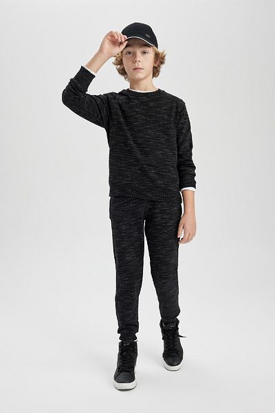 DeFacto Boy's Lace-Up Waist Elastic Leg Pocket Jogger Sweatpants B8915A823Cw
