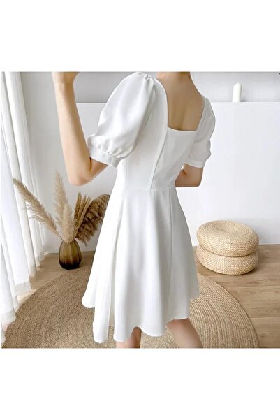 Styling Park Balon Kol Cepli Mini Elbise Davet Balo Mezuniyet Özel Gün