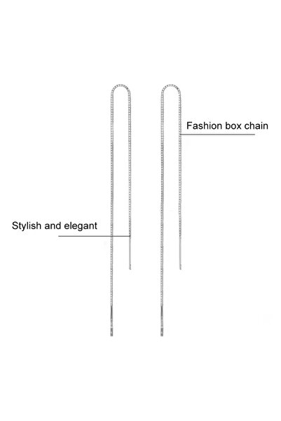 TakıConcept 9 cm Presli Yılan Zincir Küpe, Kadın Küpe, Uzun Küpe