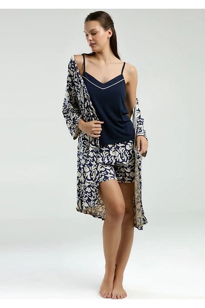 Pierre Cardin Set pijamale din țesătură din jerseu pentru femei, 3 piese, în cutie WV.4.G.055Z