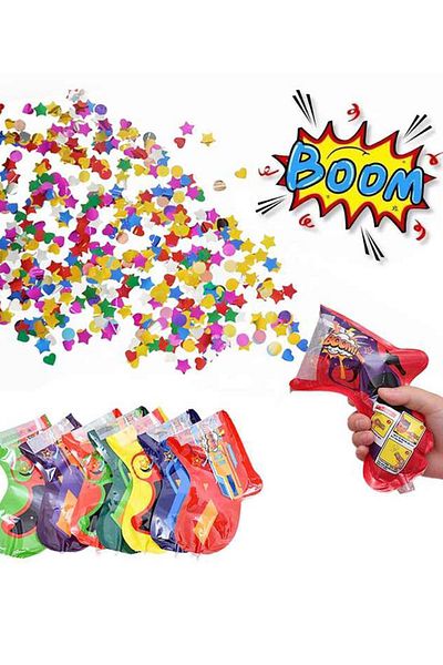 Patladı Gitti Confetti Poppers Shooters Surprise Self Inflatable Confetti