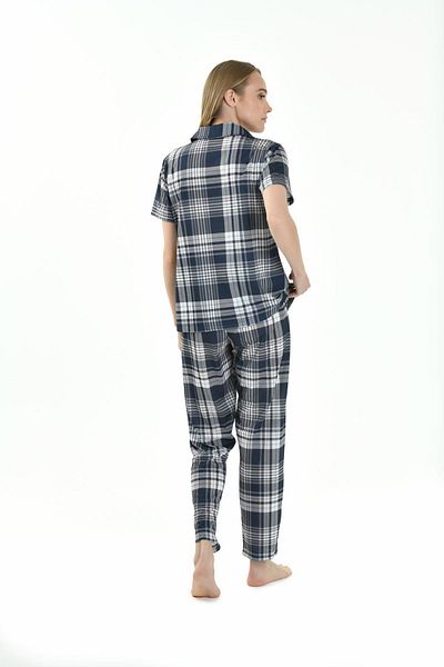Yeni İnci New Pearl Plaid Women's Pajamas Suit Bpj1800