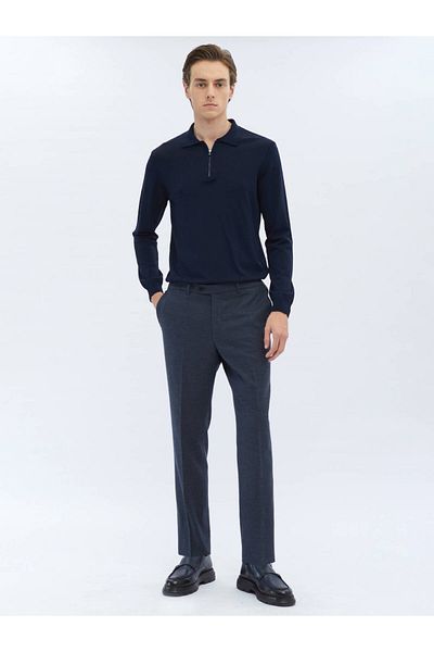 Kip Polo Neck Plain Knit Knitwear Sweater