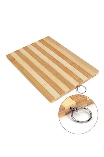 Svein لوح تقطيع من الخيزران الطبيعي مع حلقة تعليق، صينية تقديم لحم، خبز، خضرو...