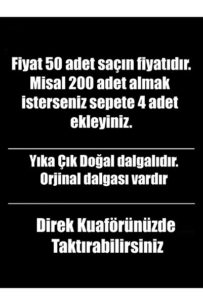 Suzan Peruk %100 Doğal Gerçek Insan Saçı (50 Adet'dir) Hayalet Mikro Kaynak (65 CM)