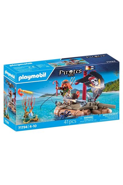 Playmobil - Playmobil pirate raft with treasure