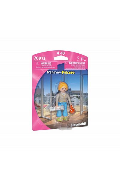 Playmobil WOMAN FIGURINE WITH NEWSPAPER AND COFFEE