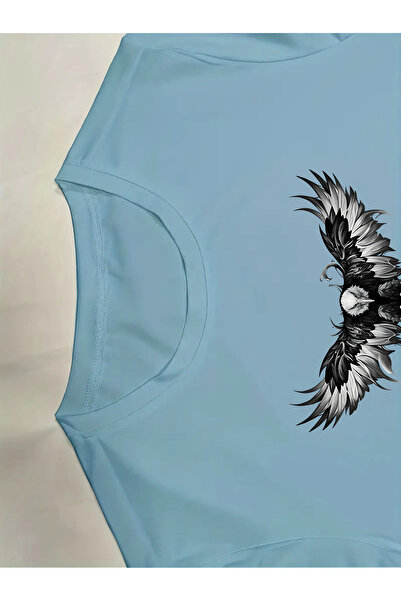 EFFRENATU Μοντέρνα ρούχα αρπακτικά πουλιά με στάμπα στο κάτω μέρος Φούτερ κοστούμι Oversize Crew λαιμόκοψη