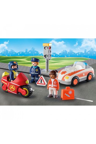 Playmobil Playmobil 1.2.3 Playset, Rescue Heroes