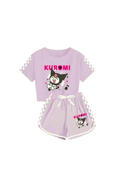 Pink Hippo Kids Štampano Dečije šortseve T-shirt Gornji i donji deo