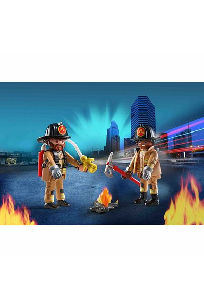 Playmobil - Set of 2 Figures - Firefighters With Accessories