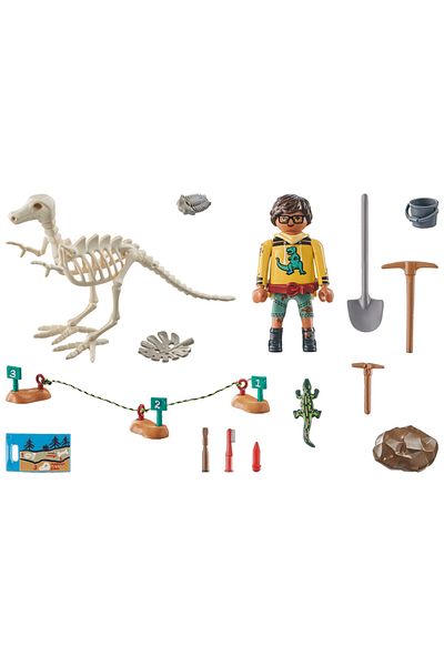 Playmobil -SAPATURI ARHEOLOGICE CU SCHELET DE DINOZAUR