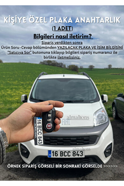 almalions Kişiye Özel İsimli Plaka Anahtarlık - 1 Adet
