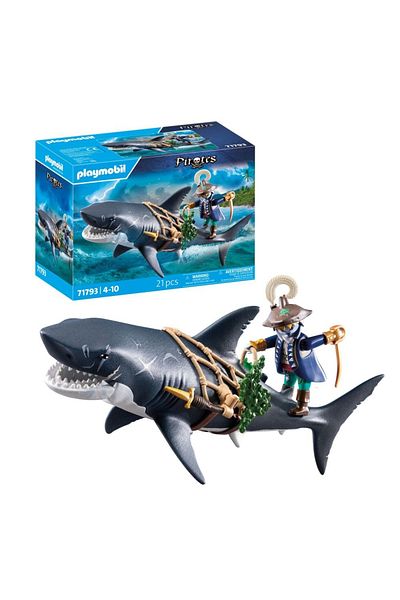 Playmobil - Giant shark with Playmobil pirate