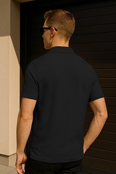 Delpino Ανδρικό βαμβακερό μπλουζάκι Polo Neck Regular Fit