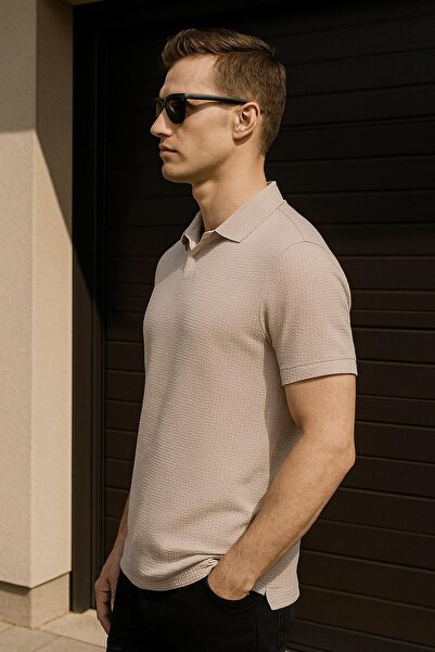 Delpino Ανδρικό βαμβακερό μπλουζάκι Polo Neck Regular Fit