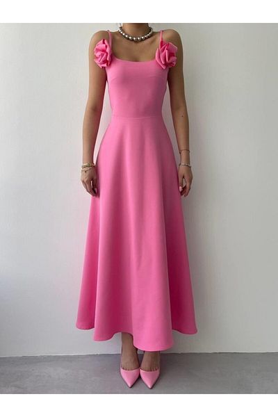 Moda Asmira Φόρεμα Mottisfashion Matilda Rose με λουράκι