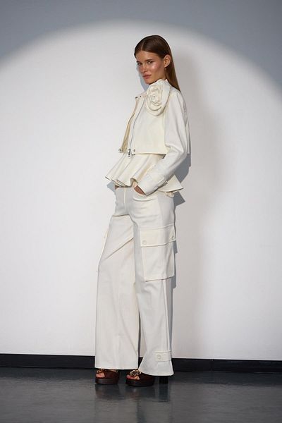 NOK İSTANBUL Glamour Dream Gabardine Jacket - White