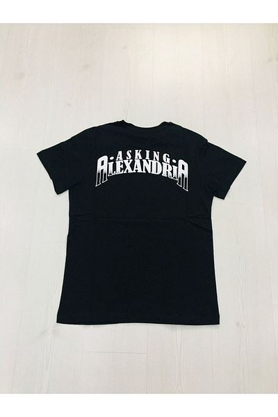 Olympus plus Asking Alexandria Unisex Rock Music Metal Back Printed Black Tee