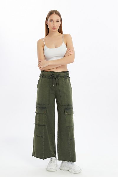 S-Ponder Women's Cargo Pants - Cotton Wide Cut