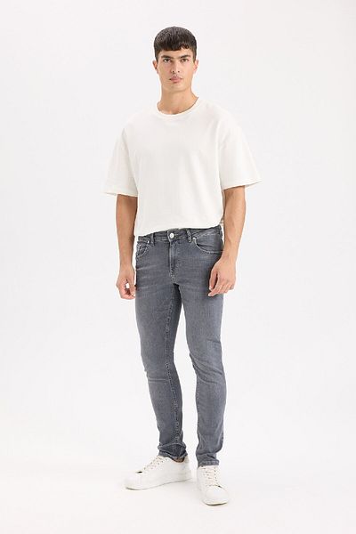 DeFacto Carlo Skinny Fit Extra Skinny Fit Κανονική μέση Τζιν παντελόνι Extra Skinny Leg A2140ax24sp