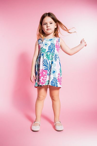 DeFacto Baby Girl Patterned Sleeveless Dress C0074A524SM
