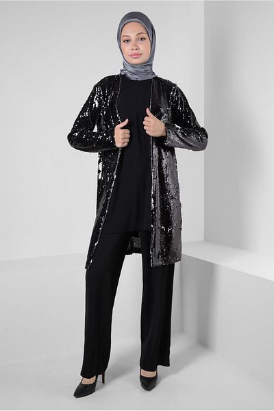 Alvina PUL PAYETED DOUBLE JACKET TUNIC 43945